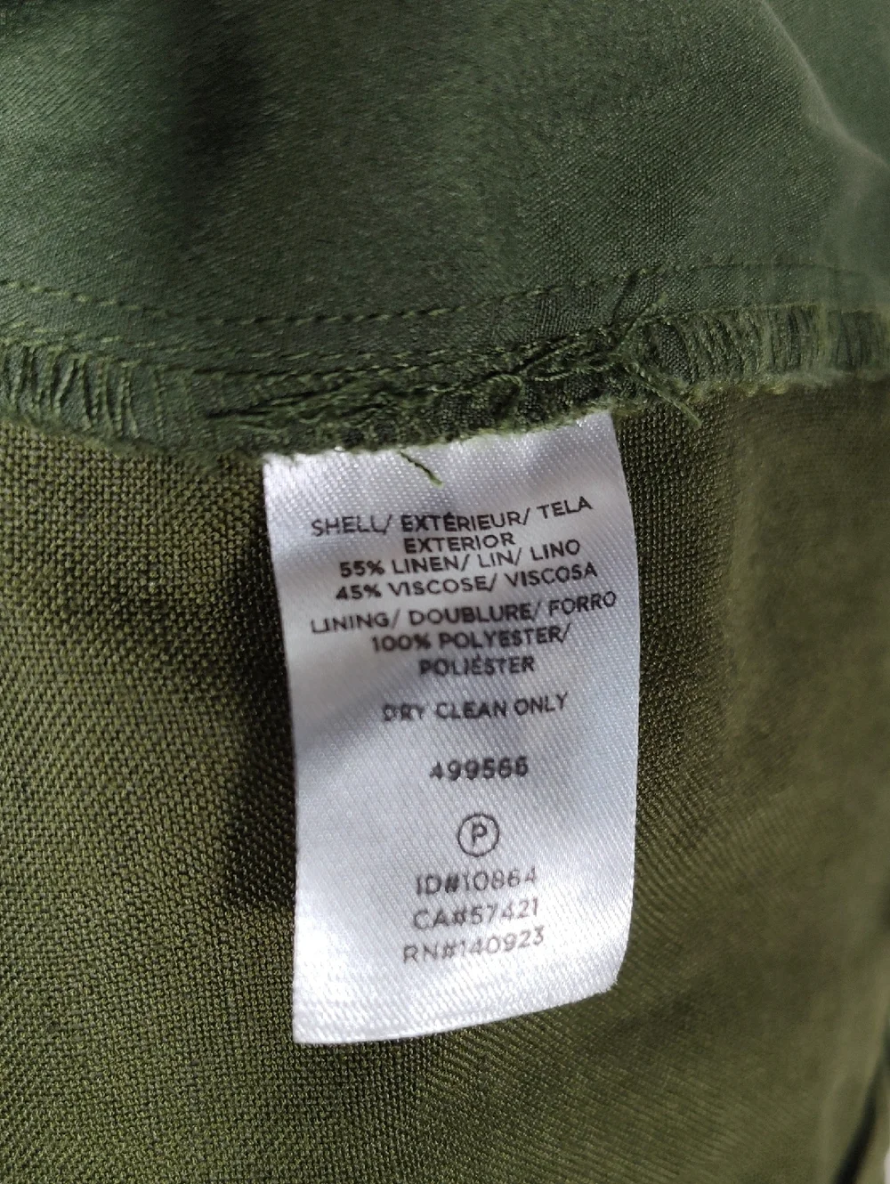 Ann Taylor green linen blend wide leg one piece jumpsuit 16